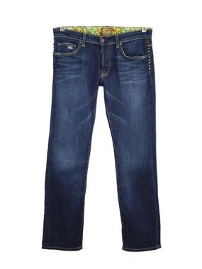 Rich & Skinny Super Studly Jeans Size 27 Button Fly Dark Wash Denim Bootcut